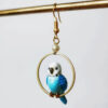 Handmade Resin Parrot Earrings