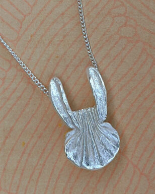 Handmade S925 Silver Rabbit Ears Pouch Necklace