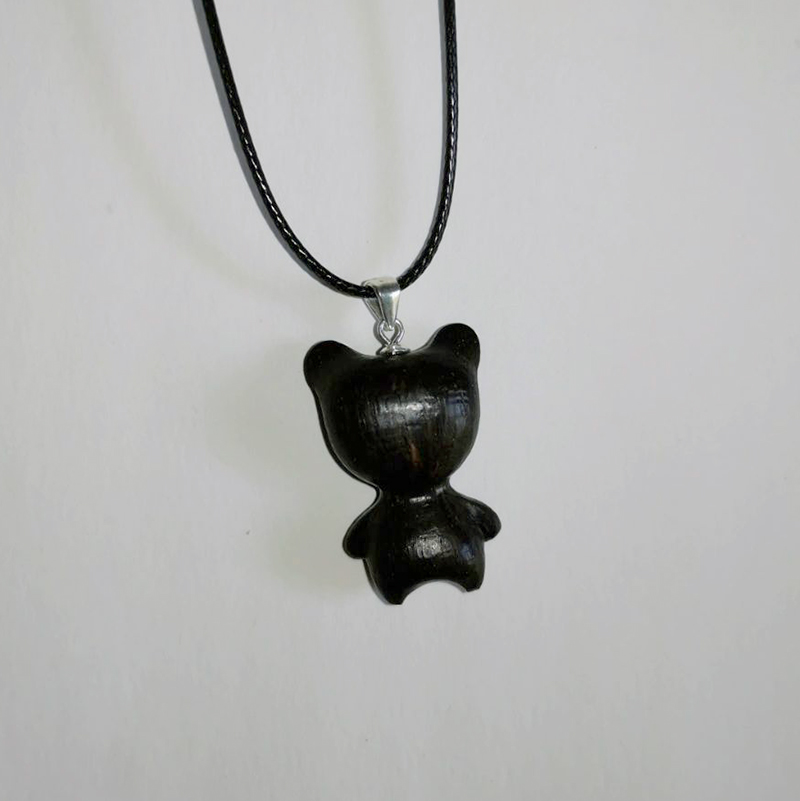 Handmade Sandalwood Bear Necklace
