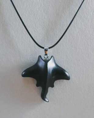 Handmade Sandalwood Devil Ray Necklace