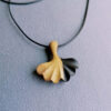 Handmade Sandalwood Ginkgo Leaf Necklace