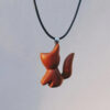 Handmade Sandalwood Red Fox Necklace