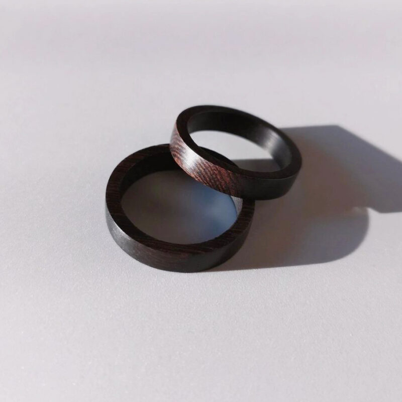 Handmade Simple Ebony Ring