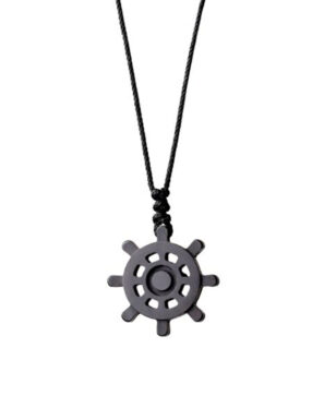 Handmade Sandalwood Ship Helm Necklace