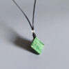 Handmade Stabilized Wood Square Necklace
