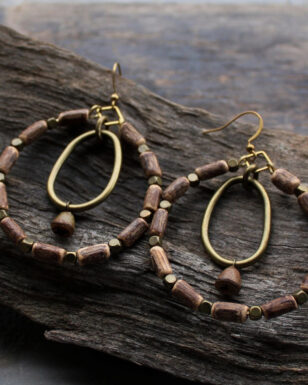 golden beaded earrings