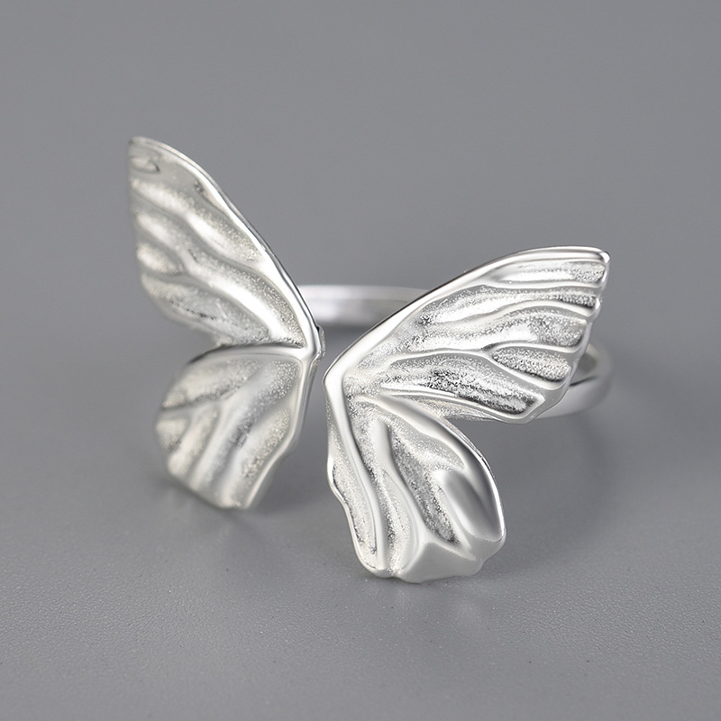 S925 Silver Butterfly Open Ring