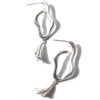 S925 Silver Calla Lily Irregular Hoop Earrings
