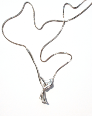S925 Silver Calla Lily Necklace