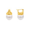 S925 Silver Crown Imitation Pearl Earrings