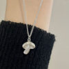 S925 Silver Cute Mushroom Necklace