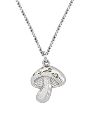 S925 Silver Cute Mushroom Necklace