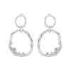 S925 Silver Double Ring Hollow Inlaid Zircon Earrings