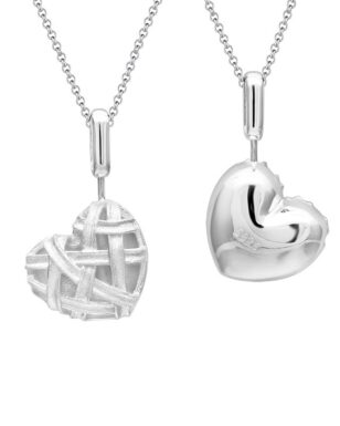 S925 Silver Hollow Heart Pendant