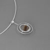 S925 Silver Inlaid Agate Pendant