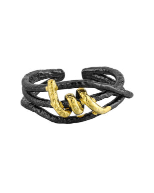 S925 Silver Irregular Multi-Layer Line Knot Open Ring