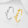 S925 Silver Love Inlaid ZirconOpen Ring