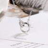 S925 Silver Mobius Ring Zircon Necklace