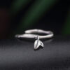 S925 Silver Simple Bamboo Open Ring