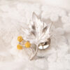 S925 Silver Sycamore Leaf Brooch