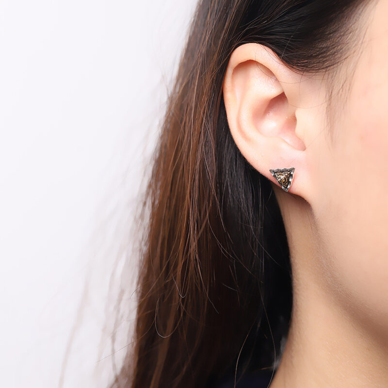 S925 Silver Triangle Stud Earrings