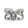 S925 Silver Vintage Double X Wide Open Ring