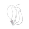 S925 Silver Hot Air Balloon Pink Crystal Necklace