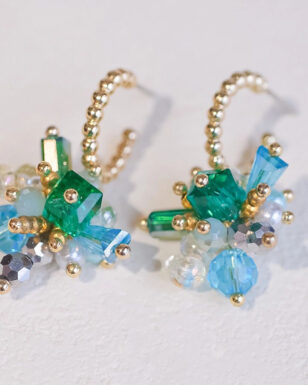 blue beaded earrings online