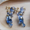 Handmade Blue Cat Earrings