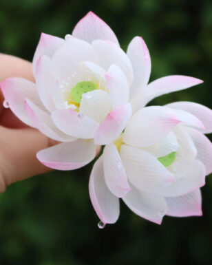 Handmade Lotus Flower Hair Comb