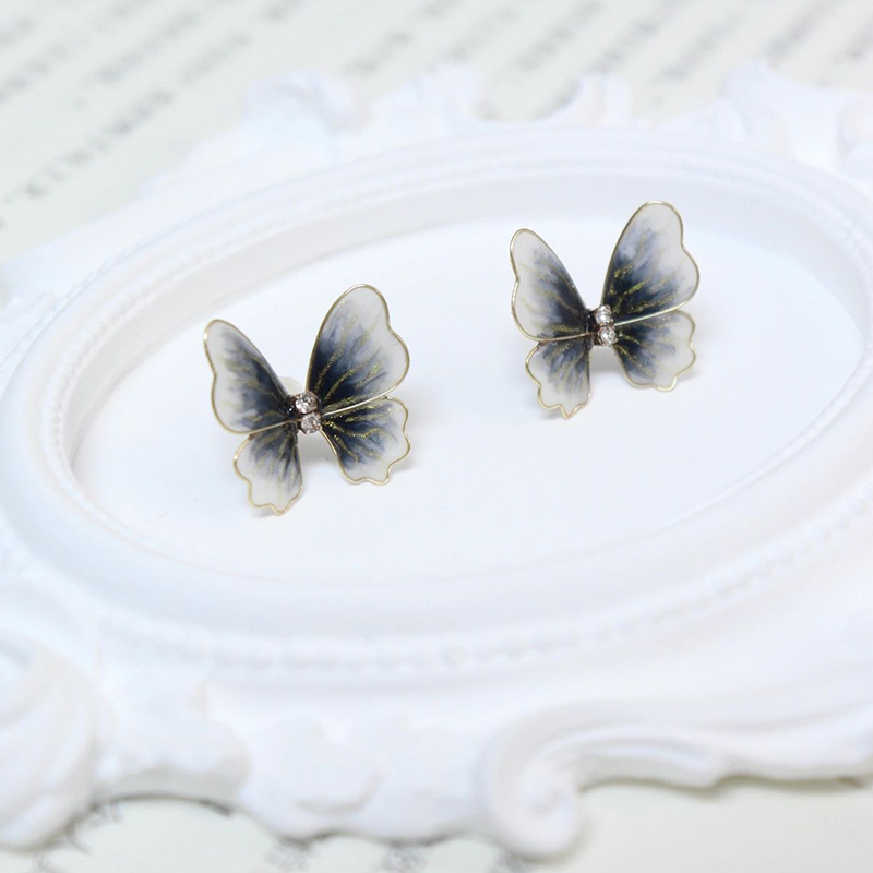 Handmade Resin Butterfly Stud Earrings