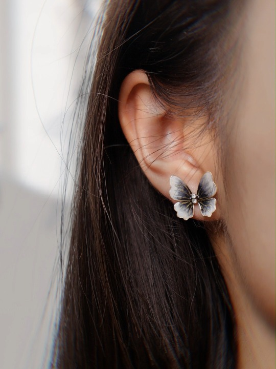 Handmade Resin Butterfly Stud Earrings