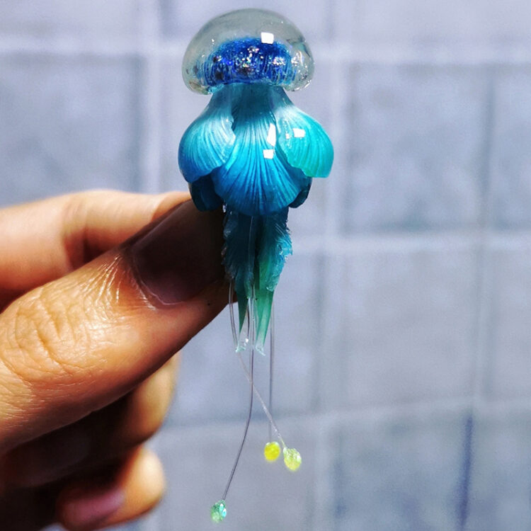 handmade jellyfish earring