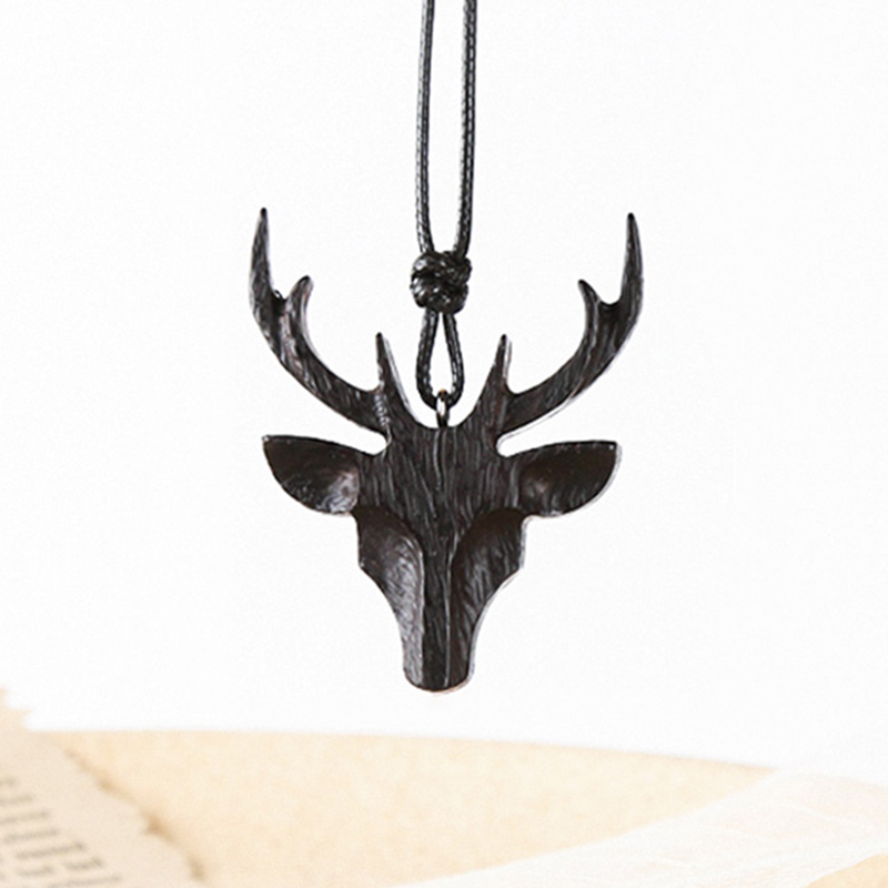 Handmade Sandalwood Deer Necklace