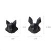 Handmade Sandalwood Fox Rabbit Stud Earrings
