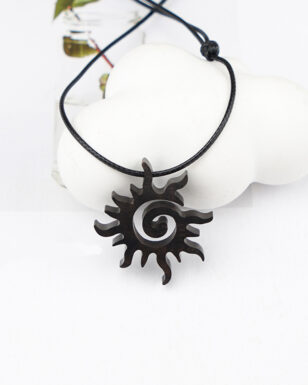 Handmade Sandalwood Sun Necklace