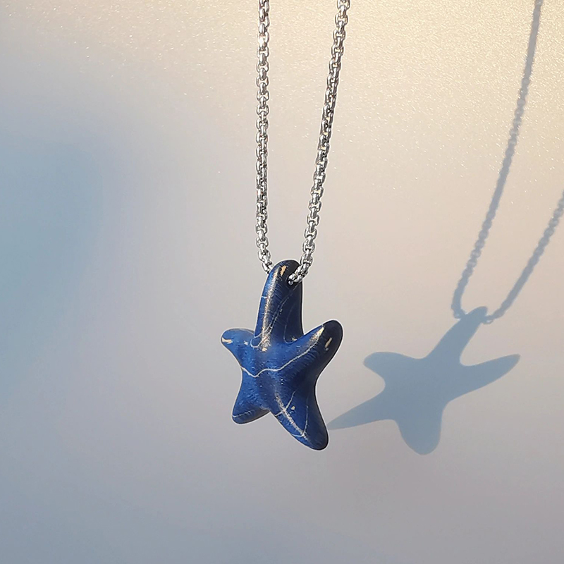 Handmade Stabilized Wood Starfish Necklace