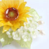 Handmade Sunflower Pearl Brooch Barrette