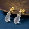S925 Silver Bud Crystal Earrings