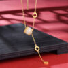 S925 Silver Gold-plated Hetian Jade Necklace