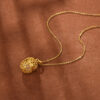 S925 Silver Gold-plated Inlaid Natural Hetian Jade Plum Flower Hollow Sachet Pendant