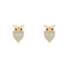 S925 Silver Hetian Jade Owl Stud Earrings