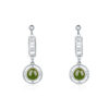 S925 Silver Inlaid Natural Hetian Jade Number Earrings