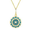 S925 Silver Inlaid Turquoise Zircon Necklace