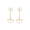 S925 Silver Inlaid White Mother-of-pearl Zircon Earrings