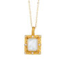 S925 Silver Inlaid White Shell Zircon Necklace
