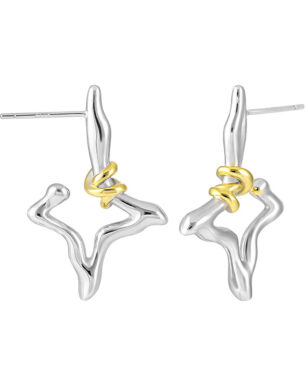 S925 Silver Irregular Star Design Earrings