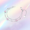 Pink Heart Zircon Bracelet