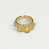 S925 Silver Simple Fold Inlaid Zircon Open Ring