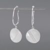 S925 Silver Simple Inlaid White Shell Ear Cuffs
